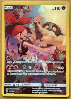 Torkoal 237/236 Sun & Moon - Cosmic Eclipse NM Secret Rare Full Art Pokemon TCG - Image 1