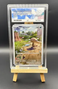 Pokemon TCG Paldean Wooper 102/094 Phantasmal Flames ACE 10 GRADED! PERFECT SUBS - Image 1