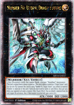 Number F0: Utopic Draco Future - MP24-EN037 - Quarter Century Secret Rare Yugioh - Image 1