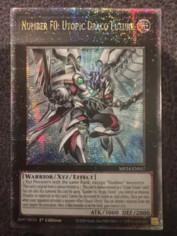 Yugioh Number F0: Utopic Draco Future MP24-EN037 Quarter Century Secret Rare NM - Image 1