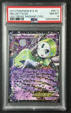 MELOETTA EX PSA 8 2013 POKEMON B & W LEGENDARY TREASURES #RC11 RADIANT COLL 899 - Image 1