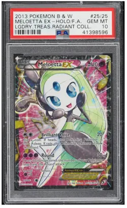 Pokemon Meloetta EX Legendary Treasures Radiant Coll. Full Art #RC25 PSA 10 - Image 1