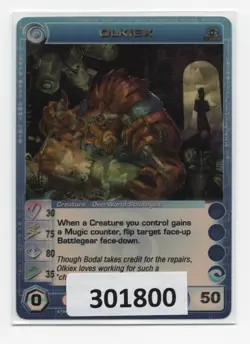 (301800) OLKIEX 30/75/80/35/50 (2 Max Stats) SUPER RARE Foil Chaotic Card - Image 1