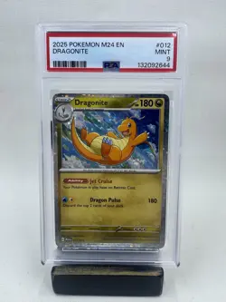 McDonald's Holo Promo Card Pokemon Dragonite PSA 9 Mint 2025 M24EN 012/015 - Image 1