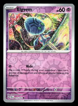 Elgyem 073/162 Temporal Forces NM Reverse Holo Pokemon Card TCG - Image 1