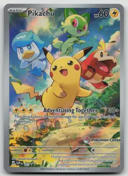 Pikachu - 027 (Pokemon Center Exclusive) 027 Sv: Scarlet & Violet Promo LP - Image 1