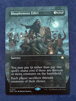 MTG Blasphemous Edict (Borderless) R Foundations 317 NM - Image 1