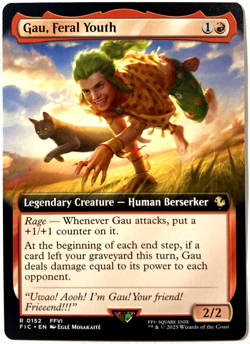 MTG Gau, Feral Youth (Extended Art) Commander: Final Fantasy 152 FFVI FF6 NM - Image 1