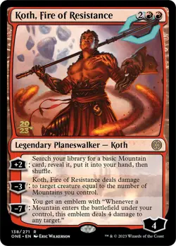 Koth, Fire of Resistance Prerelease Cards Foil for sale online - Image 1