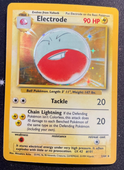 Pokemon TCG Electrode — Jungle 2/64 Holo Rare No Symbol LP+ - Image 1