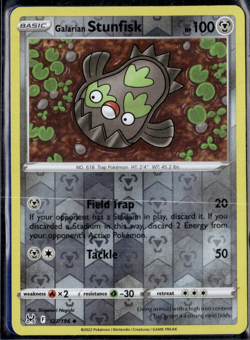 Stunfisk 127/196 Reverse Holo Pokemon TCG Pokemon - Image 1