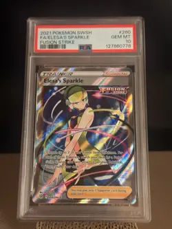 Pokemon Elesa's Sparkle 260/264 Fusion Strike Ultra Rare Holo PSA 10 - Image 1