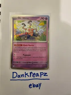 Pokemon Mr. Mime 122/165 Sv: Scarlet & Violet 151 Holo - Image 1