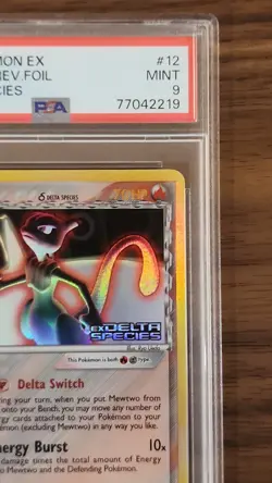 PSA 9 2005 POKEMON EX DELTA SPECIES MEWTWO- REV HOLO #12 - Image 2