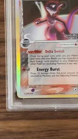 PSA 9 2005 POKEMON EX DELTA SPECIES MEWTWO- REV HOLO #12 - Image 4