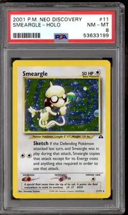 Pokemon Neo Discovery Smeargle 11/75 PSA 8 - Image 1