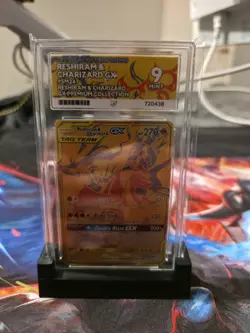 Pokemon Reshiram & Charizard GX SM247 Promo ACE 9 - MINT - Tag Team - Image 1