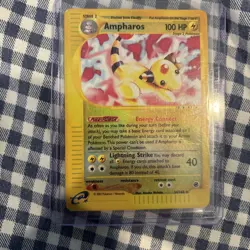 Pokemon TCG Ampharos 34/165 Rare Reverse Holo Expedition Base Set - Image 1