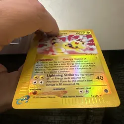 2002 Pokemon TCG - Ampharos - 34/165 - Rare - Reverse Holo - Expedition LP - Image 2