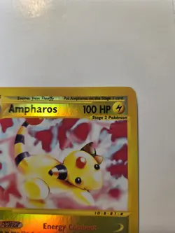 2002 Pokemon TCG - Ampharos - 34/165 - Rare - Reverse Holo - Expedition LP - Image 2