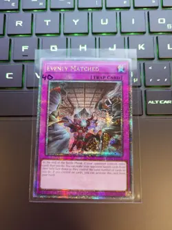 Yugioh Evenly Matched RA01-EN074 Quarter Century Secret Rare 1st Ed NM - Image 1