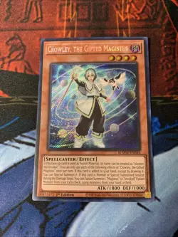 Crowley, The Gifted Magistus BLMM-EN044 Secret Rare Yugioh Set 1st Edition Mint - Image 1