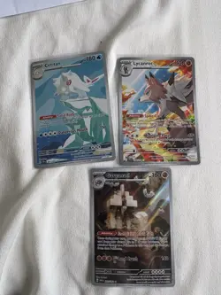 Pokemon TCG Lot Of 3 Illustration Rare Cards Lycanroc, Cetitan, Garganacl NM - Image 1