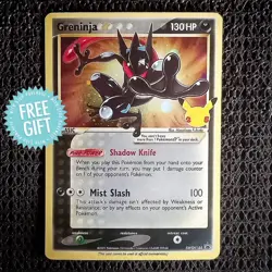 ✨ Greninja Gold Star SWSH144 Celebrations 25th Stamped Promo Pokemon TCG Card - Image 1