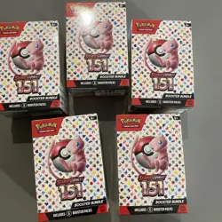 Lot of x5 Pokemon Scarlet & Violet 151 Booster Bundle Factory Sealed NEW - Image 1