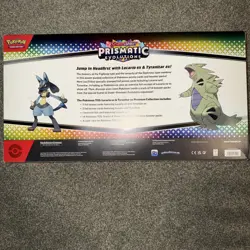 Pokemon TCG: Prismatic Evo Lucario Tyranitar Ex Premium Collection Sealed Box - Image 4