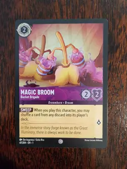 Disney Lorcana The First Chapter Magic Broom Bucket Brigade Foil 47/204 - Image 1