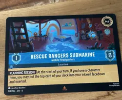 Disney Lorcana- Rescue Rangers Submarine - 169/204 Azurite Sea NON foil Rare - Image 1