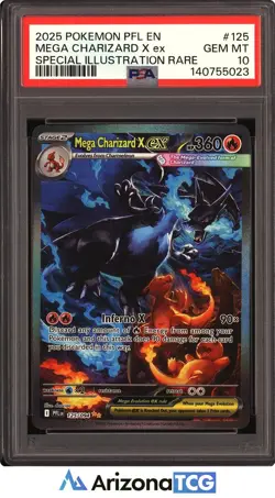 Pokemon 2025 Mega Charizard X ex 125/094 SIR Phantasmal Flames GEM MINT PSA 10 - Image 1