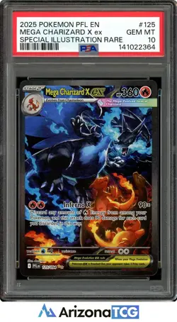 Pokemon 2025 Mega Charizard X ex 125/094 SIR Phantasmal Flames GEM MINT PSA 10 - Image 1