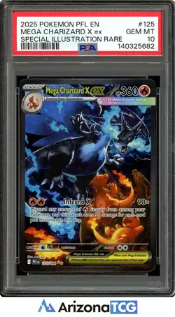 Pokemon 2025 Mega Charizard X ex 125/094 SIR Phantasmal Flames GEM MINT PSA 10 - Image 1