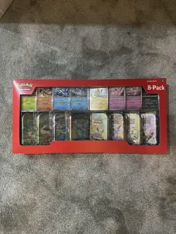 Pokemon TCG Prismatic Evolutions Mini Tin Costco Bundle X8 Tins NEW/SEALED ✅ - Image 1