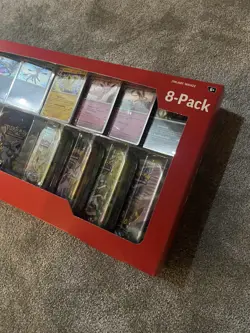 Pokemon TCG Prismatic Evolutions Mini Tin Costco Bundle X8 Tins NEW/SEALED ✅ - Image 3