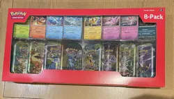 Pokemon TCG Prismatic Evolutions Mini Tin Costco Bundle X8 Tins Brand New SEALED - Image 1