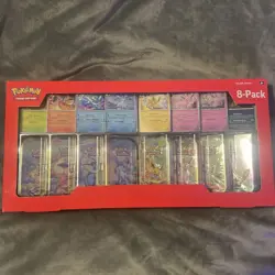 Pokemon TCG Prismatic Evolutions Mini Tin Costco Bundle X8 Tins NEW/SEALED - Image 1
