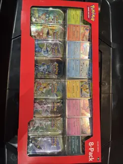 Pokemon TCG Prismatic Evolutions Mini Tin Costco Bundle X8 Tins Brand New SEALED - Image 1