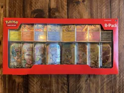 Pokemon TCG Prismatic Evolutions Mini Tin Costco Bundle X8 Tins Brand New SEALED - Image 1