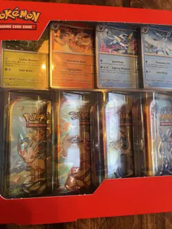 Pokemon TCG Prismatic Evolutions Mini Tin Costco Bundle X8 Tins Brand New SEALED - Image 3