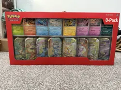 X3 Pokemon TCG Prismatic Evolutions Mini Tin Costco Bundle X8 Tins Sealed New - Image 5