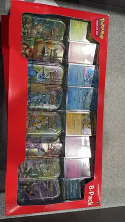 Pokemon TCG Prismatic Evolutions Mini Tin Costco Bundle X8 Tins Brand New SEALED - Image 1