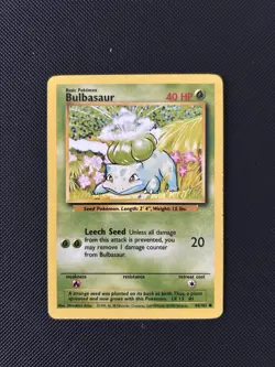 Bulbasaur 44/102 | Base Set | Non Holo Pokemon Card LP - Image 1