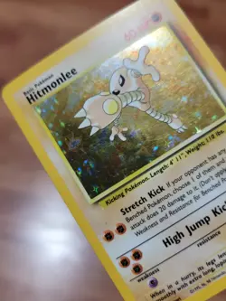 MP! - Pokemon TCG Fossil Set Hitmonlee Holo Card 7/62 WoTC - Image 2