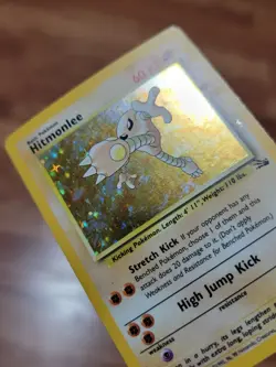 MP! - Pokemon TCG Fossil Set Hitmonlee Holo Card 7/62 WoTC - Image 3