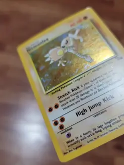 MP! - Pokemon TCG Fossil Set Hitmonlee Holo Card 7/62 WoTC - Image 4