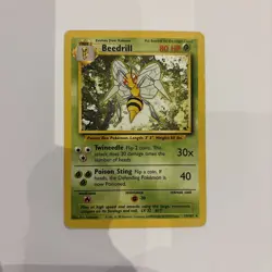 Beedrill 17/102 Non Holo Base Set - Pokemon Card - LP/MP - Image 2