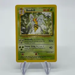 Beedrill 17/102 - Rare Non-Holo 1999 English Base Set Pokemon Card - LP - Image 1